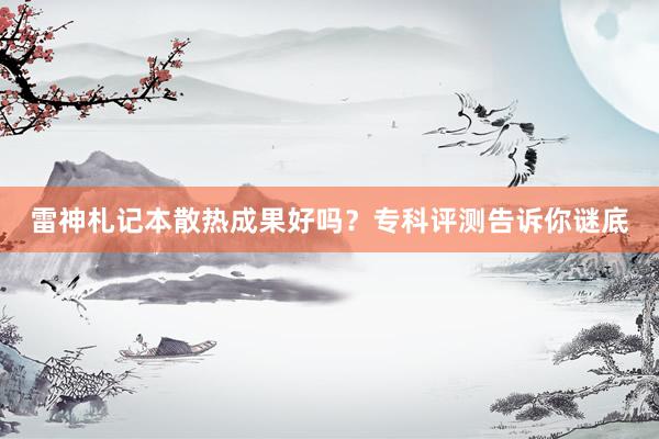 雷神札记本散热成果好吗？专科评测告诉你谜底